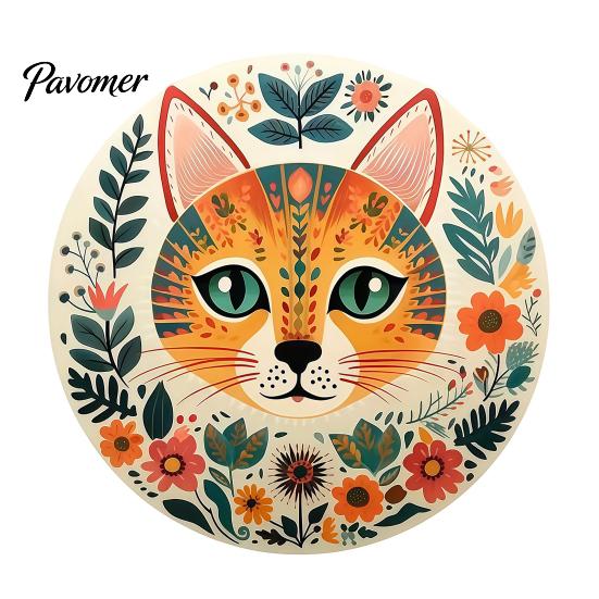 Waterproof Coasters for Daily Use 6 Pcs Cute Cat Coasters, Thick Heat-Resistant Wood Coaster Tabletop Protection, Unique Gift Ideas Lovers Non
