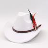 Décorations Plumes Classiques pour Déguisement Chapeau Fedora Fedora à Bord Relevé Chapeau Haut-de-forme Panama Laine Chapeau Haut de Forme Laine Hommes Femmes