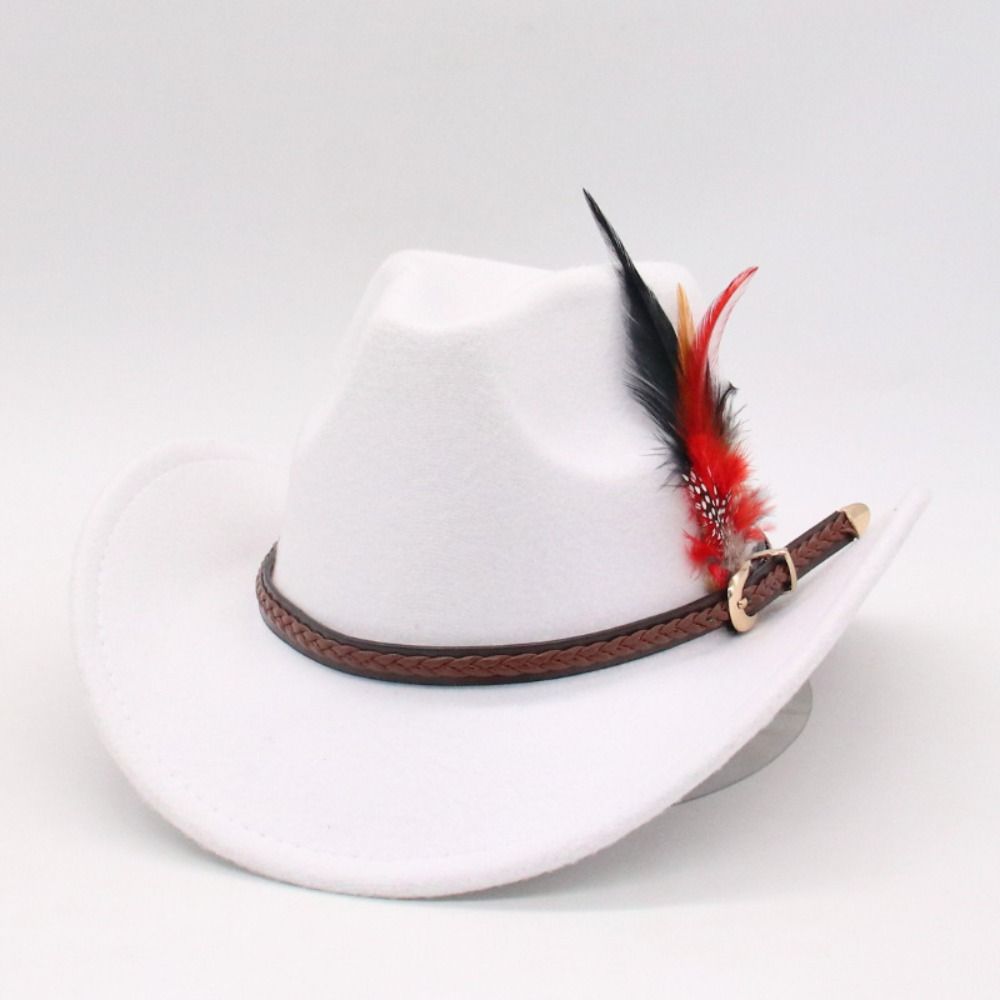 Décorations Plumes Classiques pour Déguisement Chapeau Fedora Fedora à Bord Relevé Chapeau Haut-de-forme Panama Laine Chapeau Haut de Forme Laine Hommes Femmes