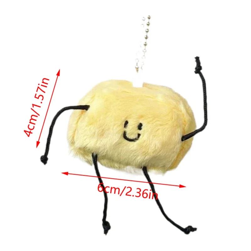 Cute Little Butter Doll Plush Toy Keyrings Fashion Creative Backpack Pendant Soft Stuffed Butter Doll Kawaii Kids Birthday Gifts