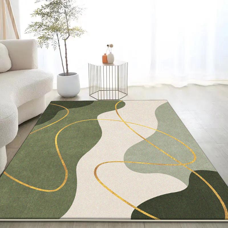 Modern Minimalism Carpet for Living Room Abstract Decoration Large Carpets Green Non-slip Bedroom Rug Washable Coffee Tables Mat