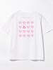 BEAMS HEART Printed with Logo Back Print x Size M T-Shirt B-HEART (S-L), Women's, Off-White Pink, (43080050213)