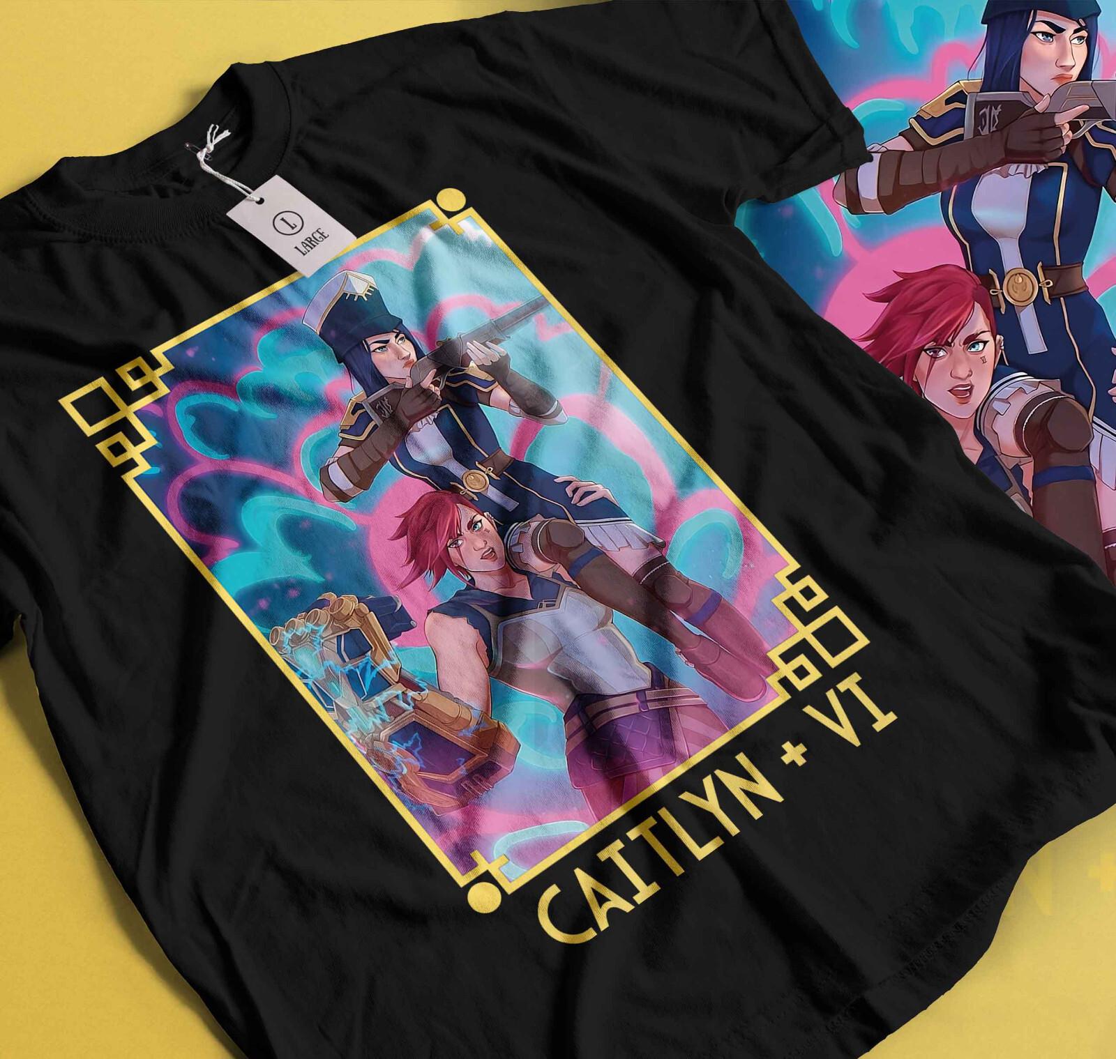 Jinx Arcane T-Shirt Mens Womens Tees Top Japanese Anime Cartoon Jinx Arcane Graphic GifT Shirt Mens Womens Tees Top  187 XL