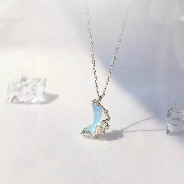 925 Sterling Silver Zircon Pendant Necklace Necklace Women Fashion Jewelry