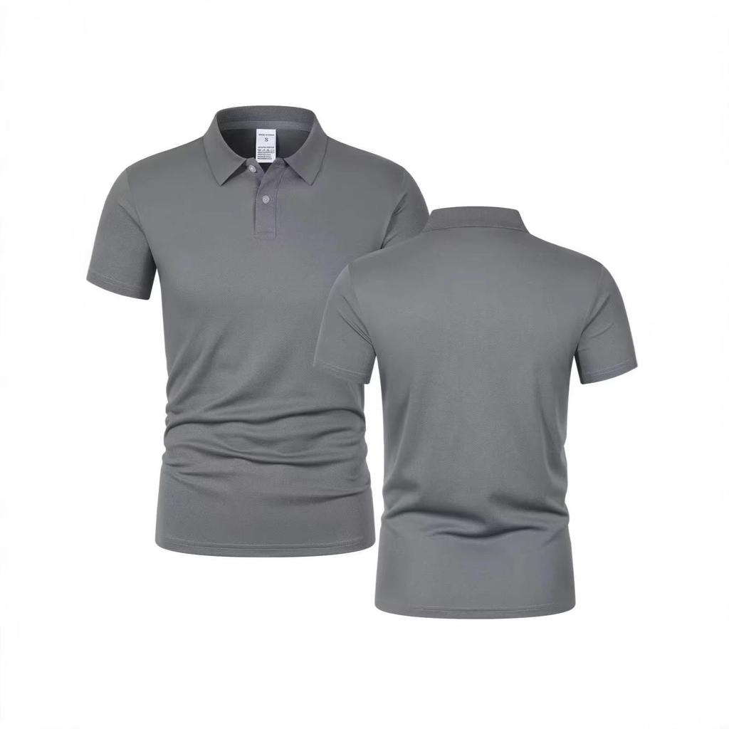 European Men's Summer Mesh Breathable Short Sleeve Polo Shirt - Slim Fit Casual T-Shirt