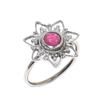 Natural Pink Tourmaline Gemstone 925 Sterling Silver Filigree Ring Size  5.5 US