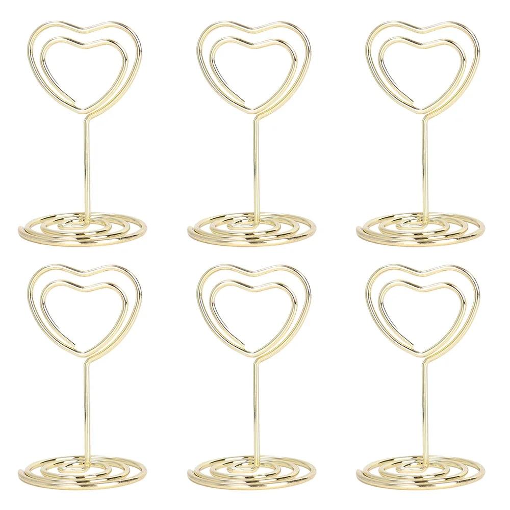 

Металлические держатели для рассадочных карточек Круглые в форме сердца Зажим для фото Свадебные подставки для рассадочных карточек Украшения для вечеринки по случаю дня рождения 2pcs