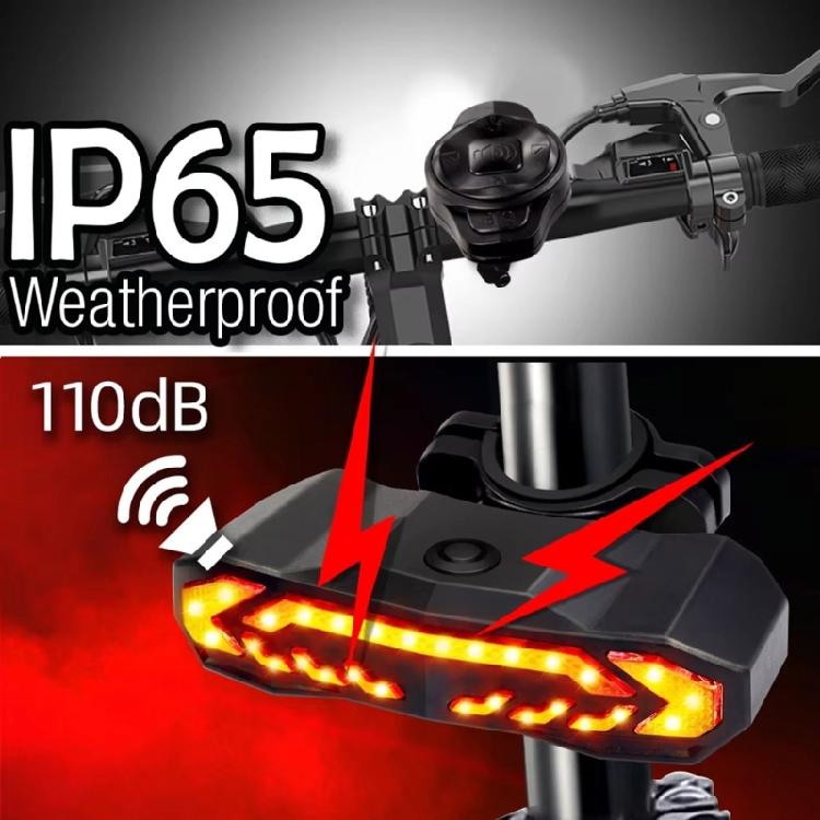 Automatic Dimming Intelligent Bikes Tail Light With Motion Detection Brake Warning for Effortlessly Night Ride