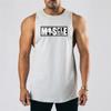 Muscleguys Summer Breathable Wide Shoulder Casual T-shirts Men's Sports Running Fitness Crew Neck Tank Tops