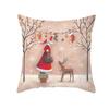 Christmas cushion cover Christmas gift home decoration animal pillow cover rabbit horse fox snowman print pillow cover