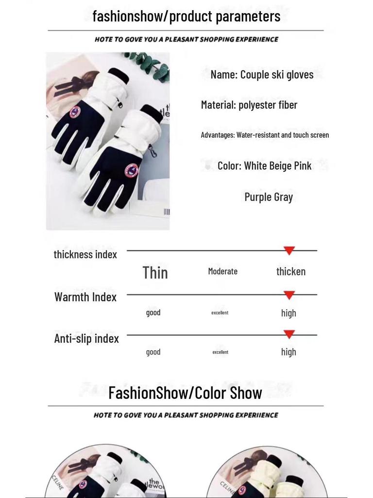 Pánské zimní dotykové lyžařské cyklistické rukavice - Větruodolné, voděodolné a zesílené do chladného počasí