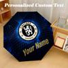 8 Rib Auto Folding Umbrella Chelsea FC Print Custom Name Text Portable Rain Gear