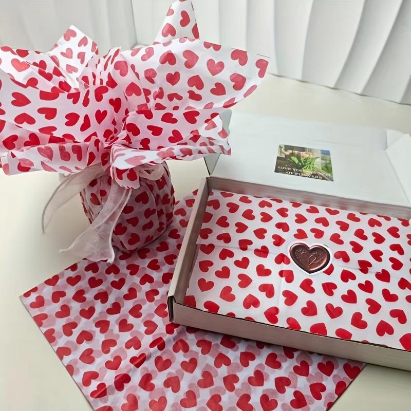 10 Sheets Festive Party Wedding Diy Gift Packing Supplies Love Type Tissue Paper Flower 50X66Cm Gift Packaging Home Decoration