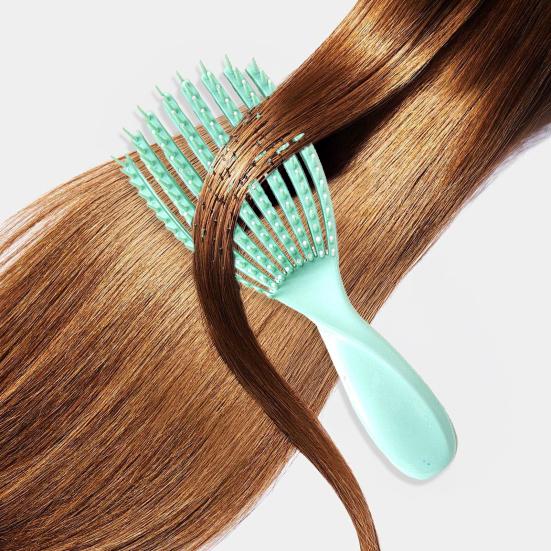 Women Fluffy Hair Brush Portable Anti-static Vented Hair Paddle Brush Scalp Massage Hair Voluming Styling Detangling Comb