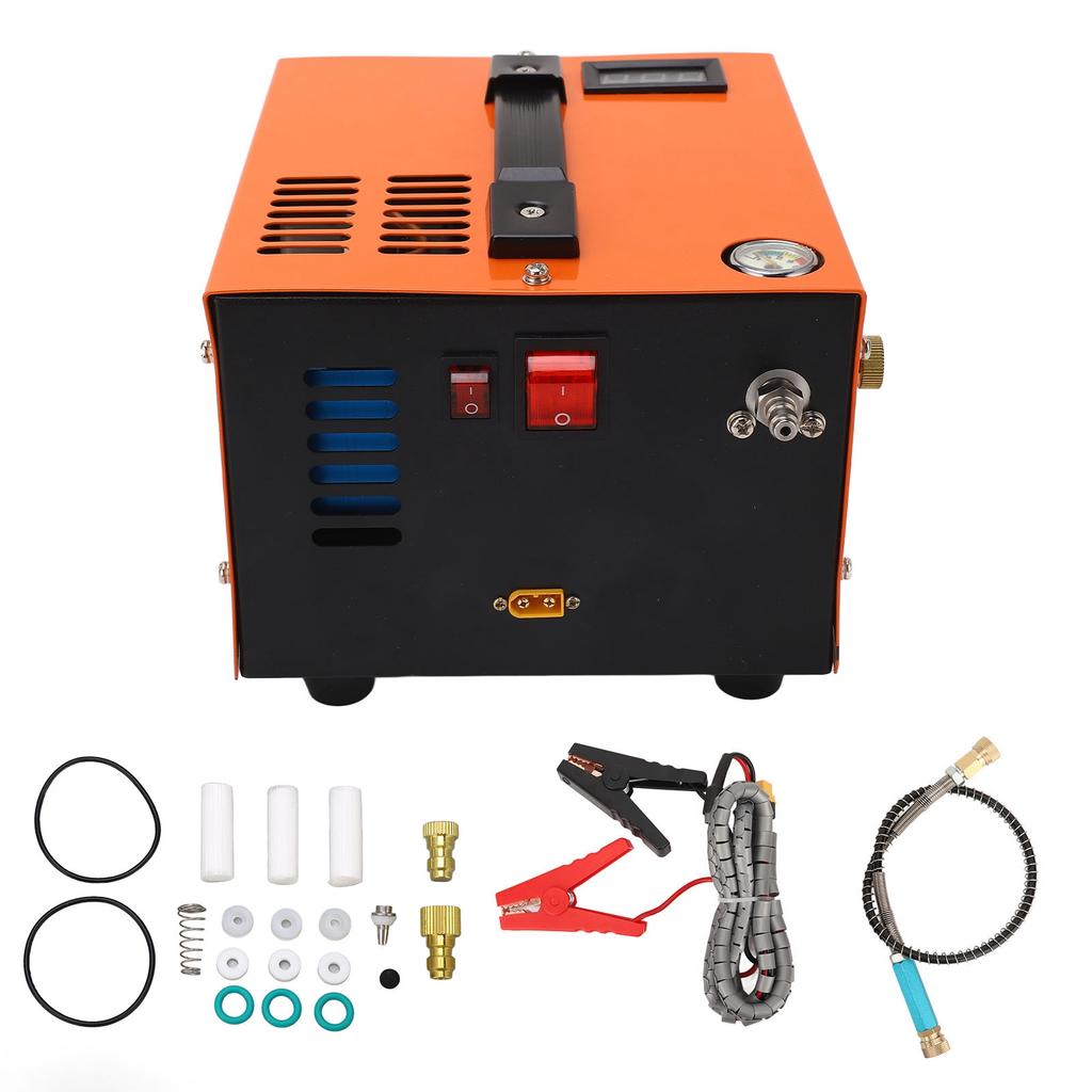 PCP Air Compressor High Pressure Air Gun Pump Built In Power Converter DC 12V for Car