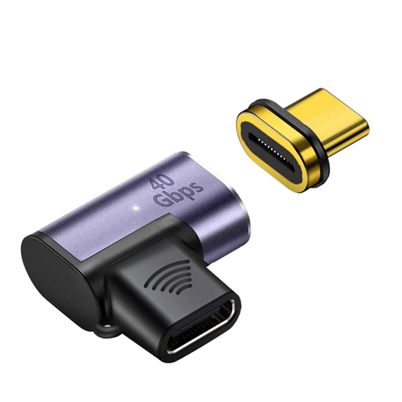 

Адаптер USB-C PD 100 Вт Type-C на USB C, конвертер для быстрой зарядки, USB 4.0 40 Гбит/с, удлинитель Type-C, угловой разъем
