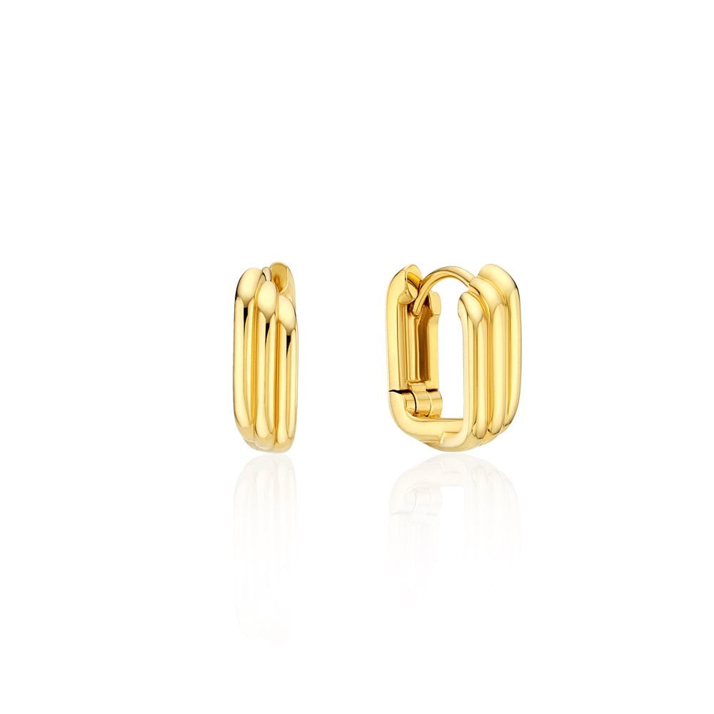 Triple Silver (Y) Square Slide Earrings Hl3E40303Y9Xxx