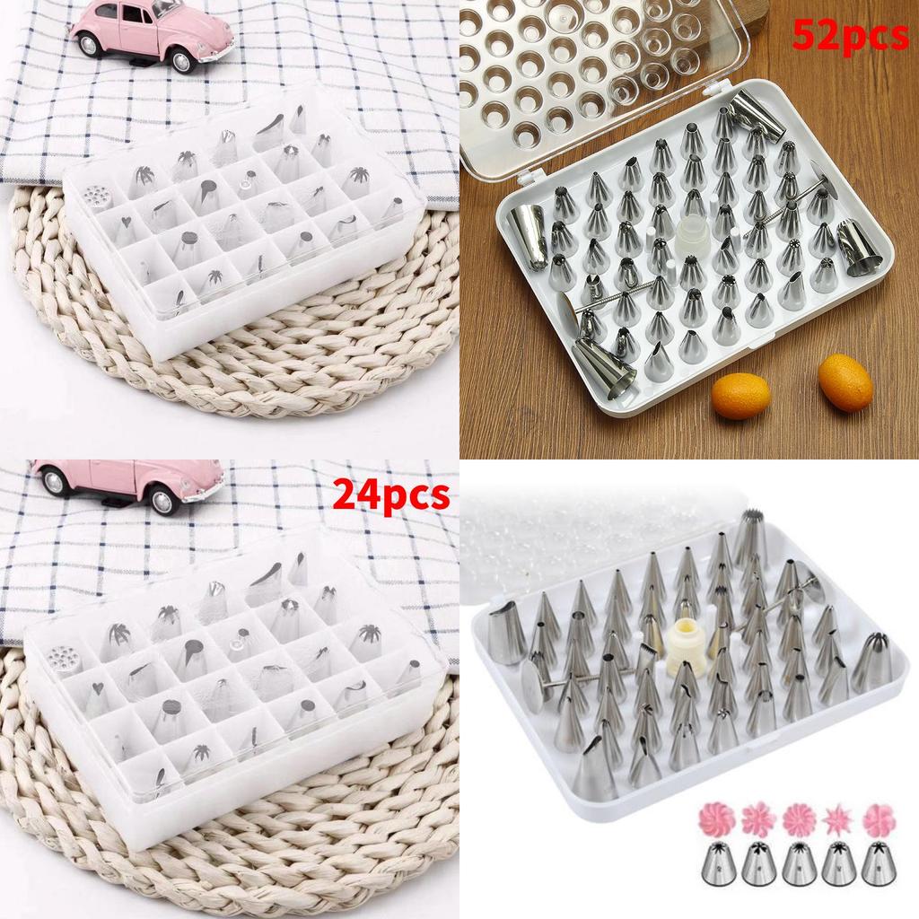 Professional Piping Tips Set For Cakes Cookies And Pastries With Stainless Steel Material For Bakers