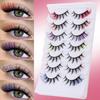 7 Pairs Of Colored End-Of-Eye Lengthened False Eyelashes, Naturally Thick Internet Celebrities, Japanese Light And Breathable, Reusable