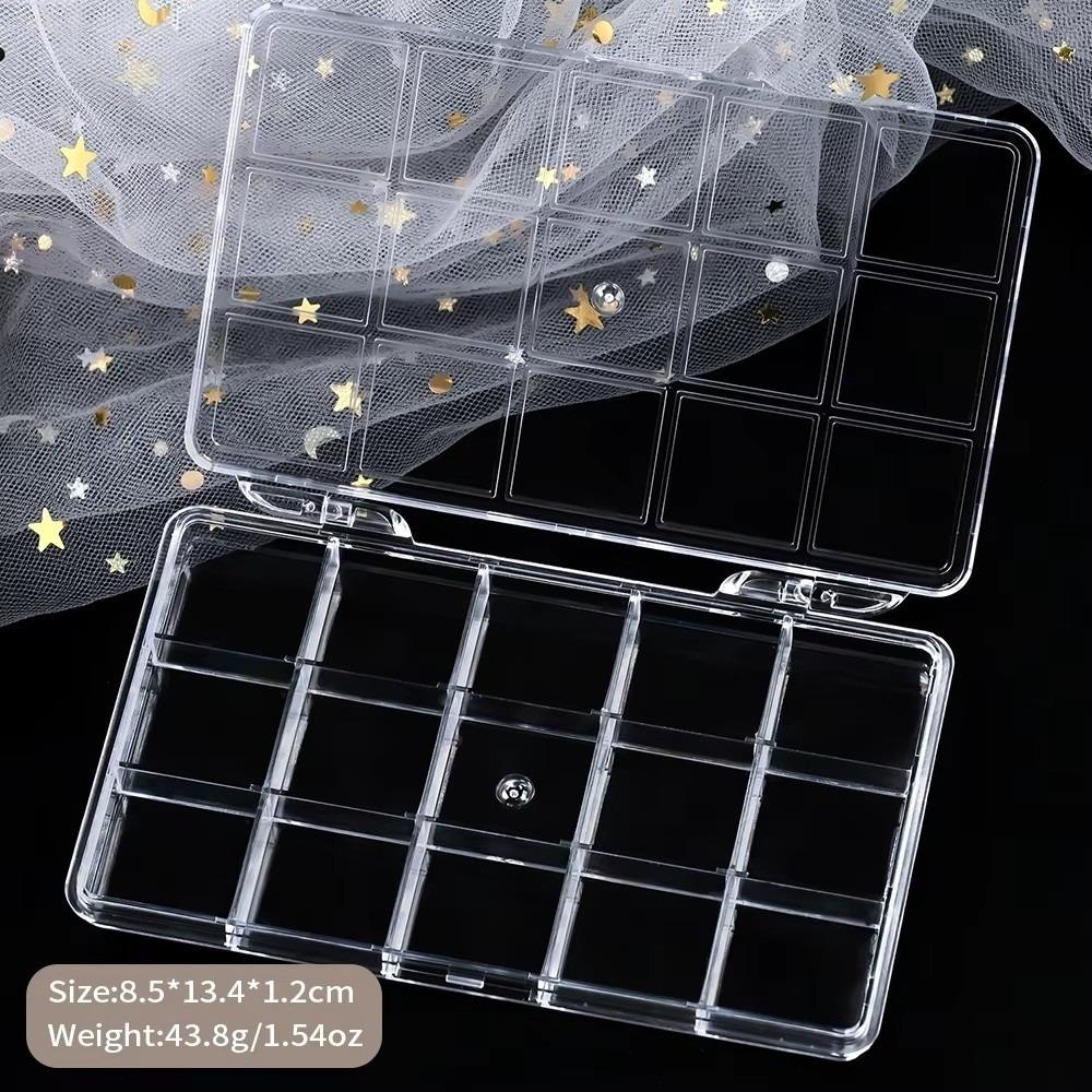 Divider Nail Art Storage Box 12/15/24Grids Container for Jewelry Gifts Empty Storage Box