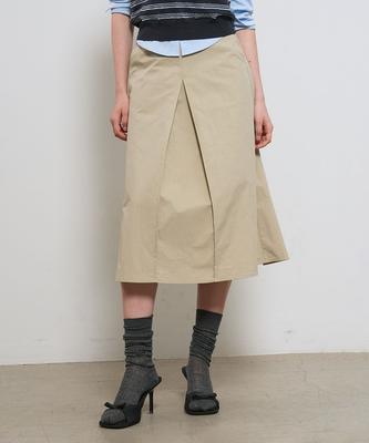 General Idea Split A-Line Midi Skirt [Beige] / Gf1Lsk506