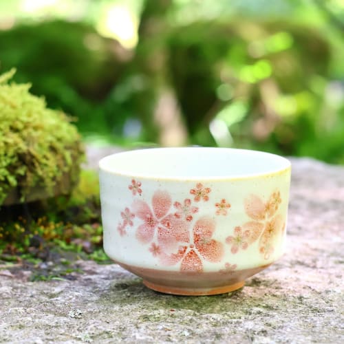 Dolce duo Matcha Bowl, Mai Sakura Design, Mino Ware, Made in Japan, 11cm Diameter, Approx. 420ml, Boxed, Perfect for the Tea Ceremony, MW-1854