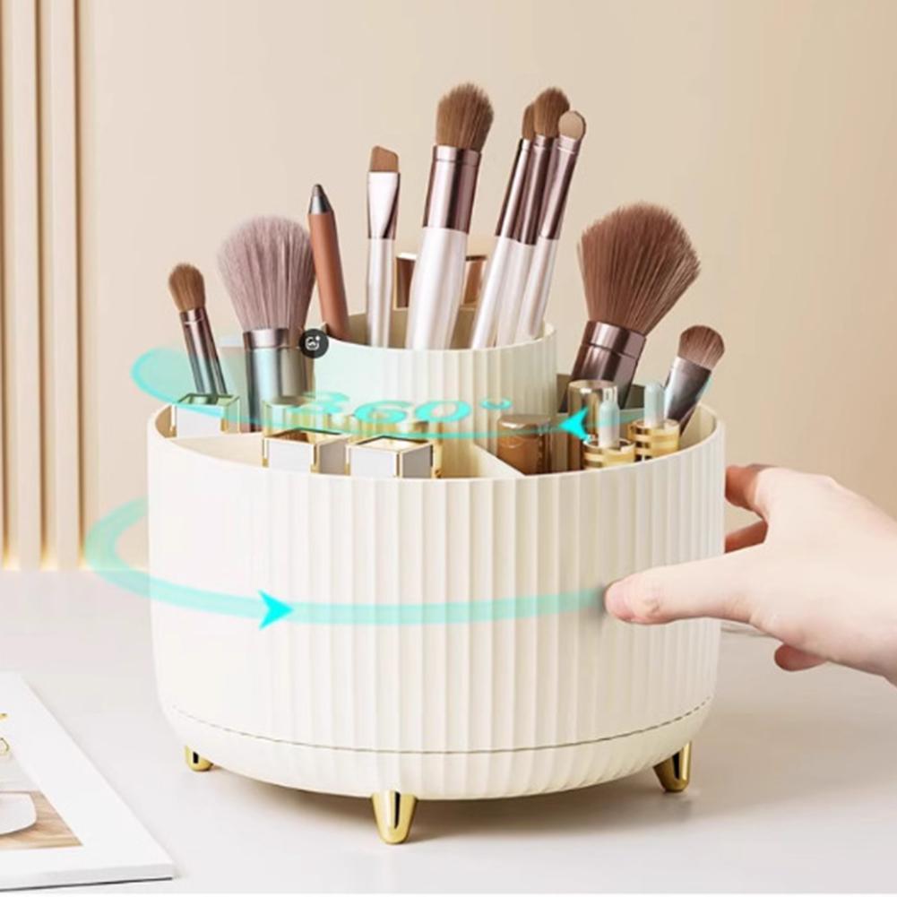 Cosmetics Organizer Rotating Storage Box Compact Design