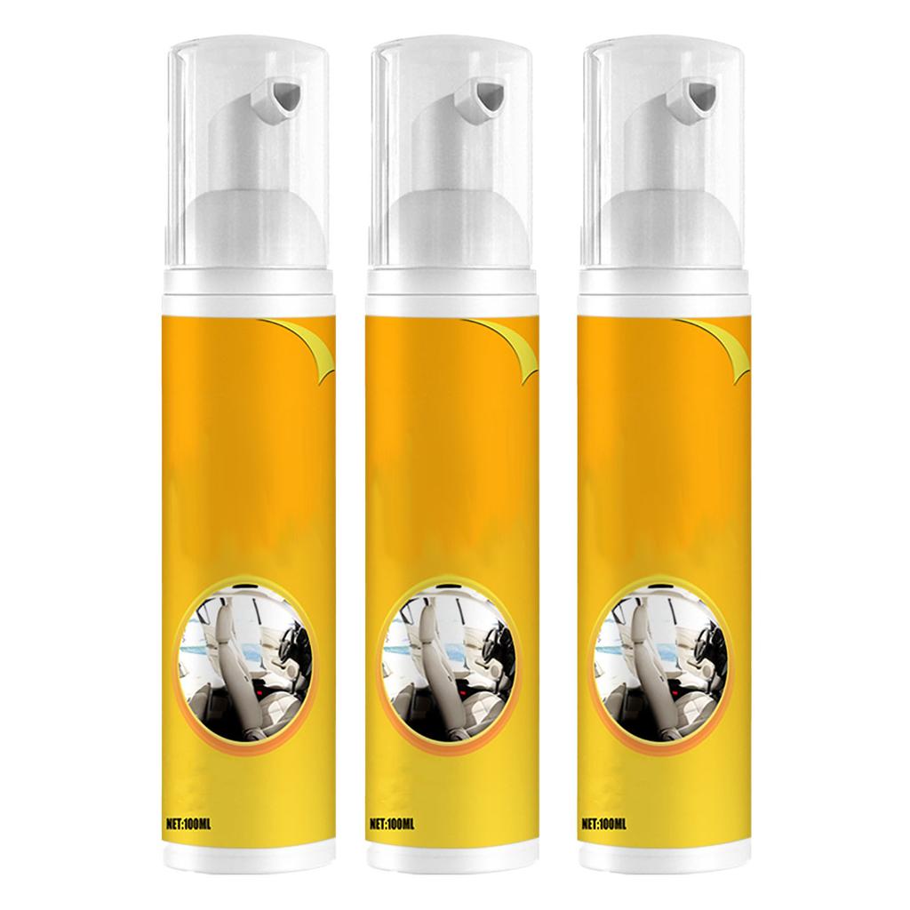3PCS Multifunctional Foam Cleaner Strong Decontamination Deep Cleaning Car Interior Cleaner for