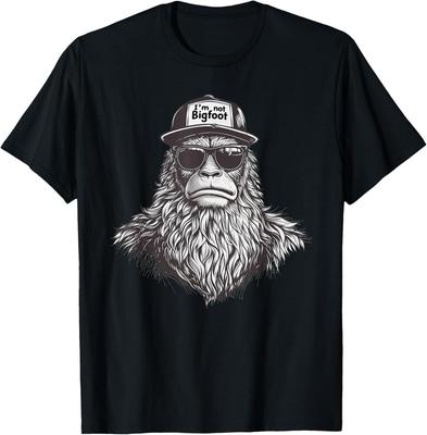 Bigfoot Verkleidet Sonnenbrille Trucker Hut Ich bin nicht Sasquatch T-Shirt Tops T-Shirt