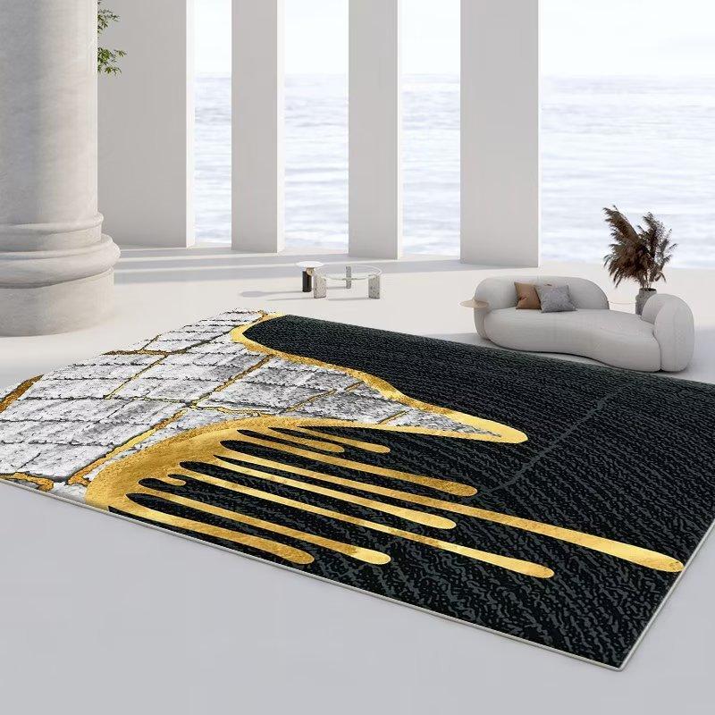 Federteppich Wohnzimmer Wasserabsorbierend Rutschfest Teppich Tägliche Heimdekoration Schlafzimmer Esstisch Büroraum Dekorationsmatte