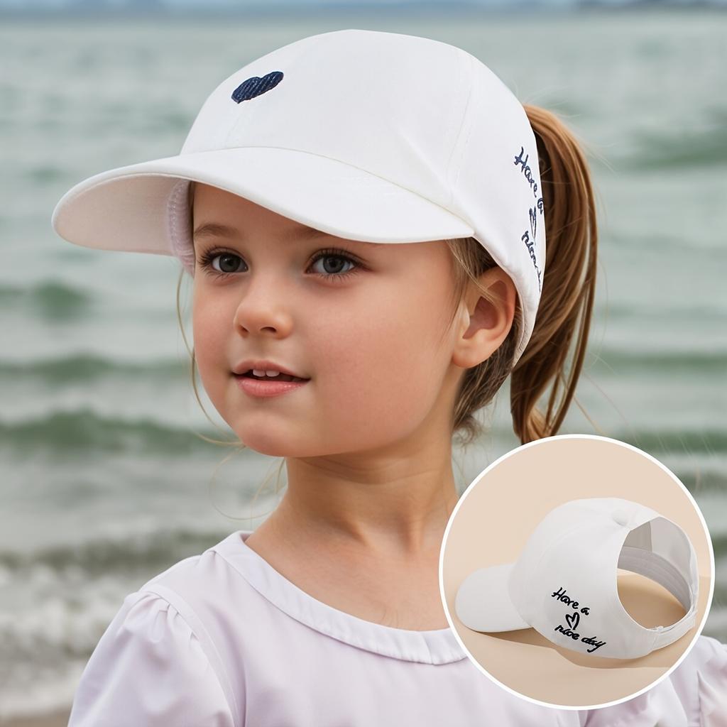 Baby Girls Adjustable Baseball Caps Pink Black White Children Low Profile Sun Hat Kids Boy Running Headwear Clothing Accessories