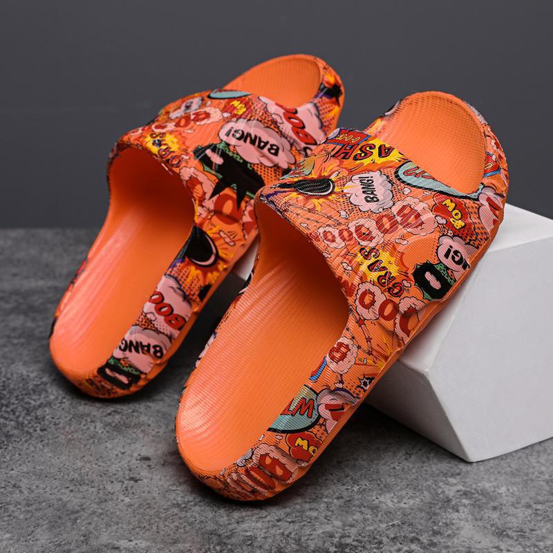 Neue Leichte EVA Badezimmer Kinder Outdoor Weiche Sohle Cartoon-Druck Sandalen für Jungen und Mädchen Paare