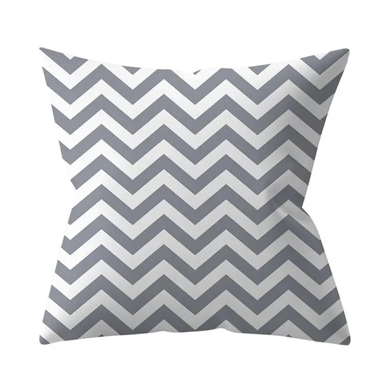 Home Decor Geometric Patterns Digital Printed Pillow Covers Pattern Cushion Cover Suitable for Sofa Bedroom Car Pillow Cover