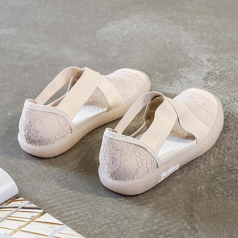 

Модная обувь Женская обувь, Однофутовые балетки на мягкой подошве, Дышащие сандалии больших размеров 40 абрикосовый