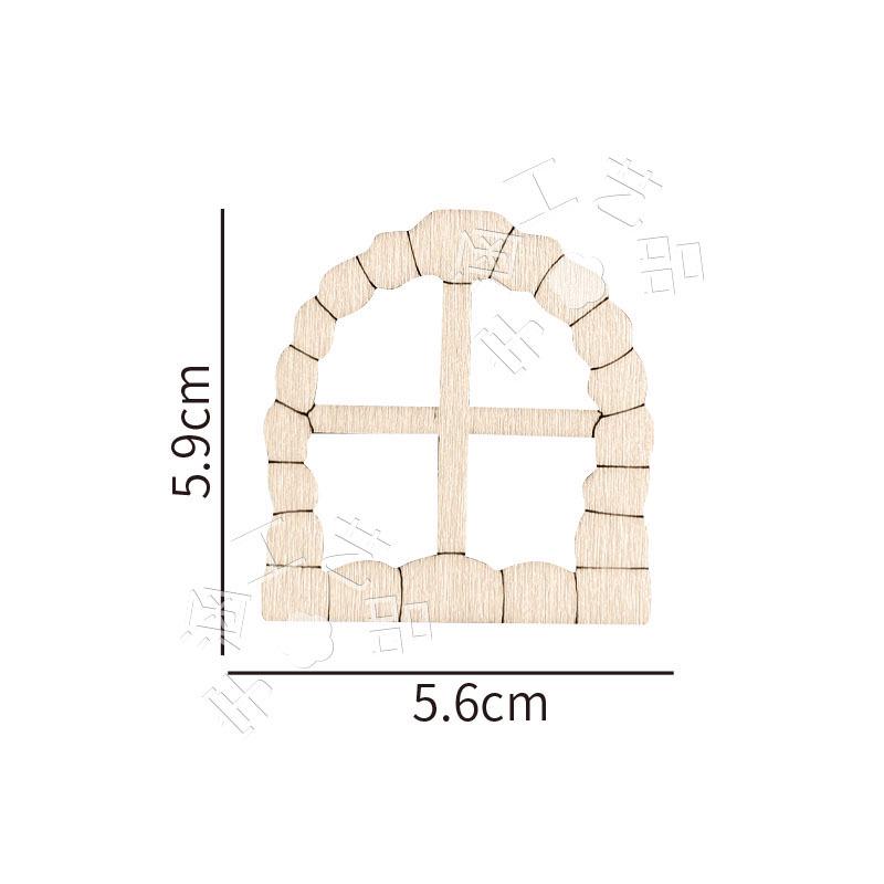 Wooden Fairy Door & Window Set - DIY Unfinished Garden Accessory