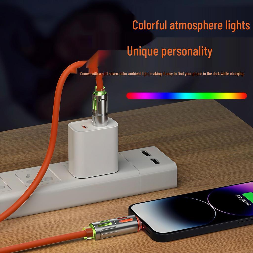 Running Light 4-in-1 Super Fast Charging Cable for Apple, Huawei, Honor, Xiaomi, Samsung, Android Devices