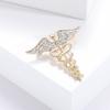 Fashionable Sophisticated Angelic Wing Lapel Pin with Dripping Oil Designs Contrast Accessory for Party Supplies Costumes