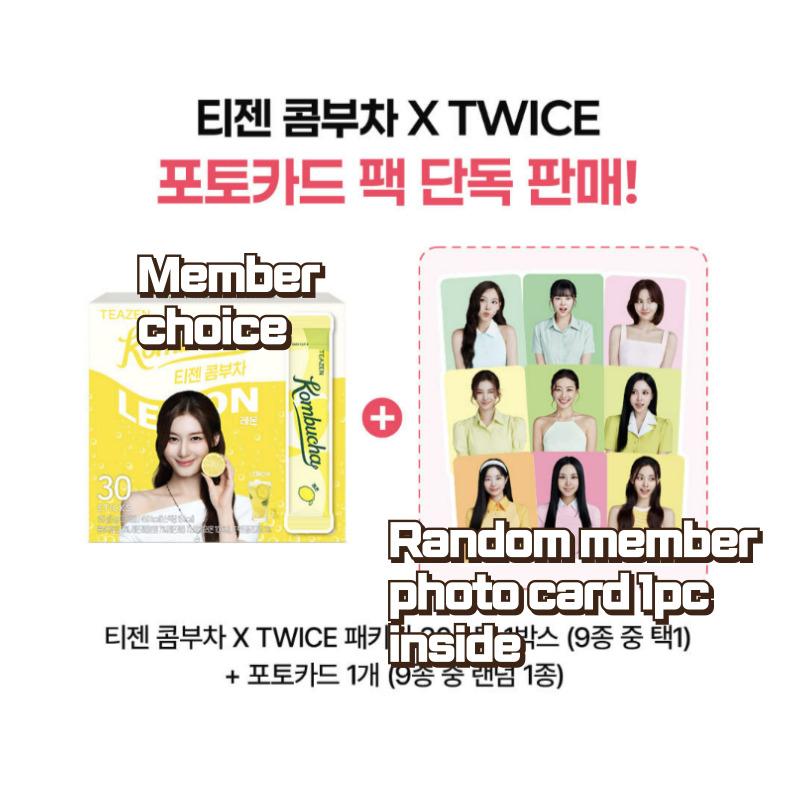 Official TWICE TEAZEN KOMBUCHA 30 Sticks (member Choice) + Random TWICE Photocard 1pc Limited Edition Korea