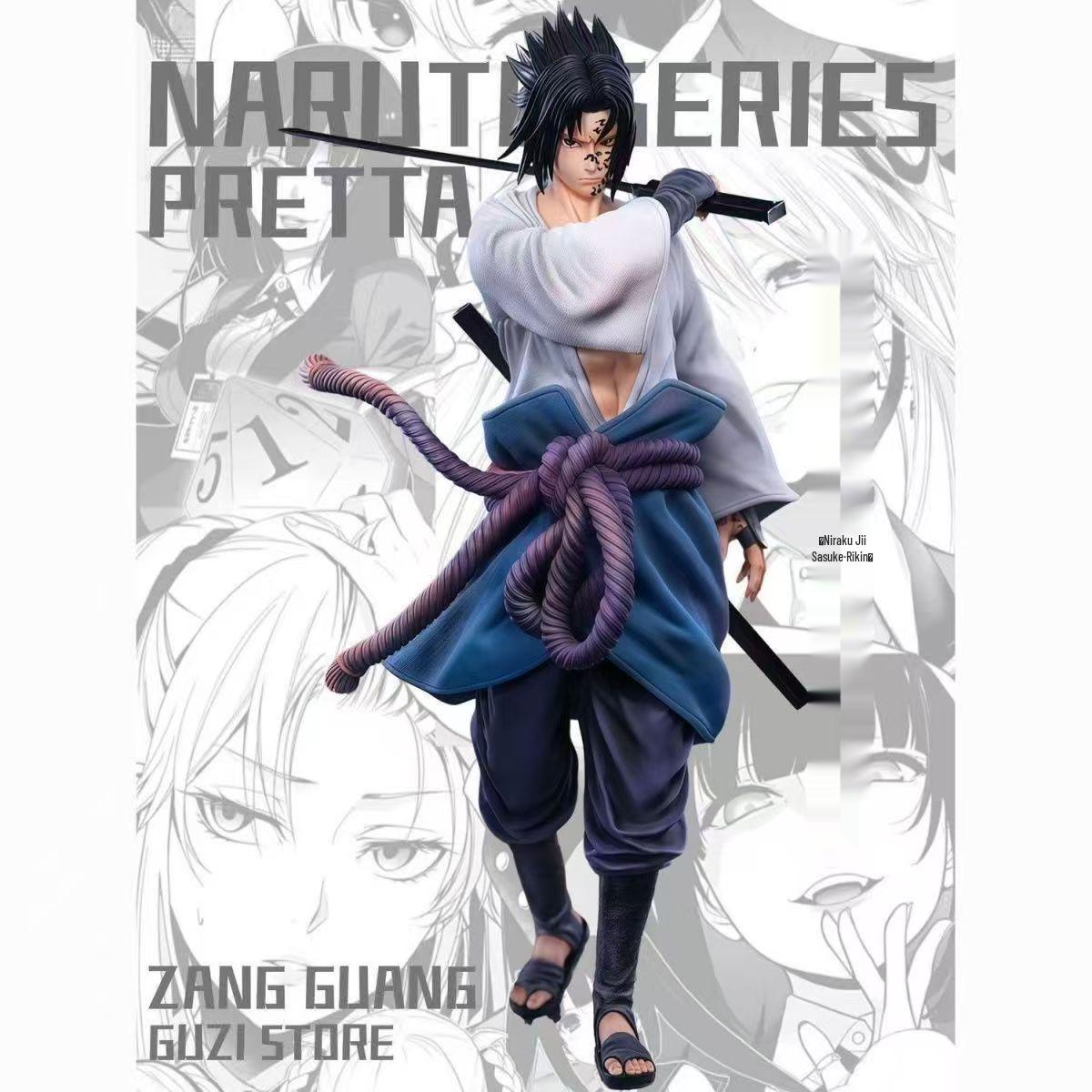 Naruto GK Uchiha Sasuke White Robe Anime Figure Toy Gift