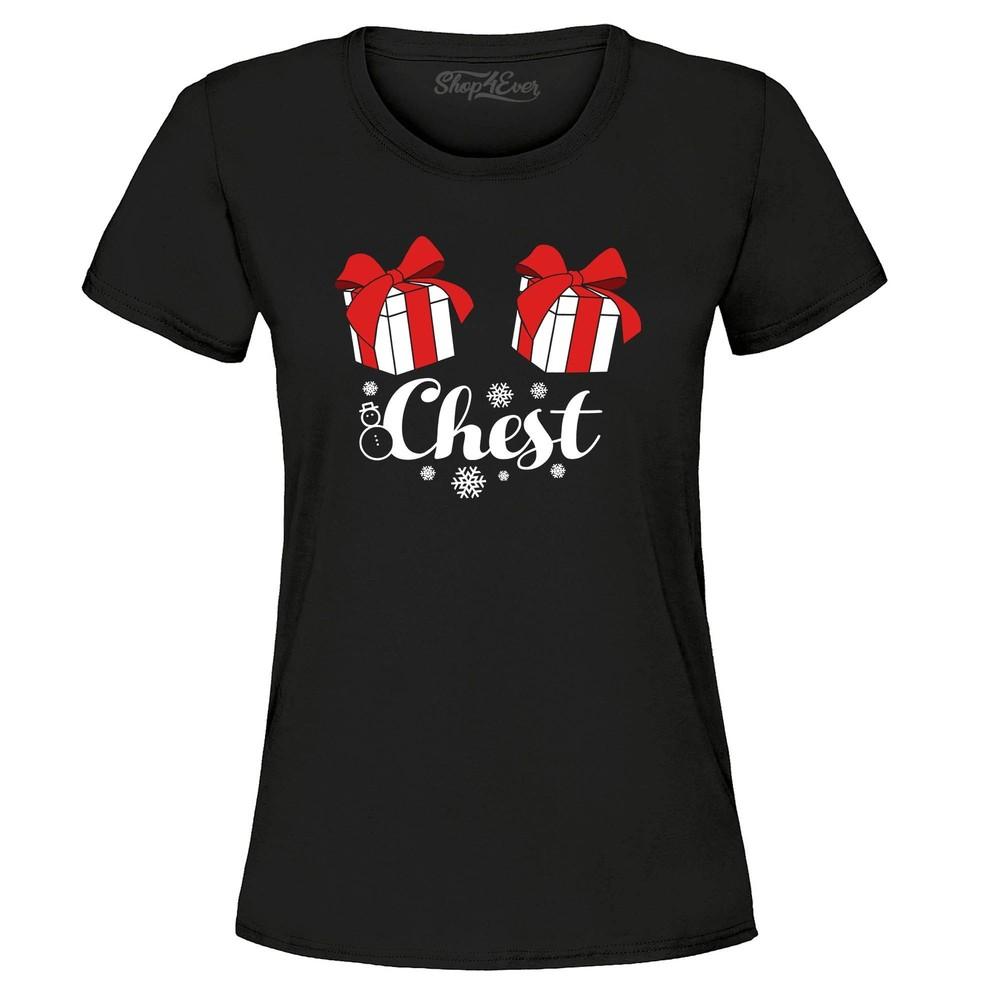 Chest Nuts Funny Couples Matching Women's T-Shirt Christmas Shirts