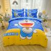 Doraemon Mechanical Cat Cartoon Style Pure Cotton Material Bed Three-piece Set Student Dormitory Dirty-Resistant Bedding