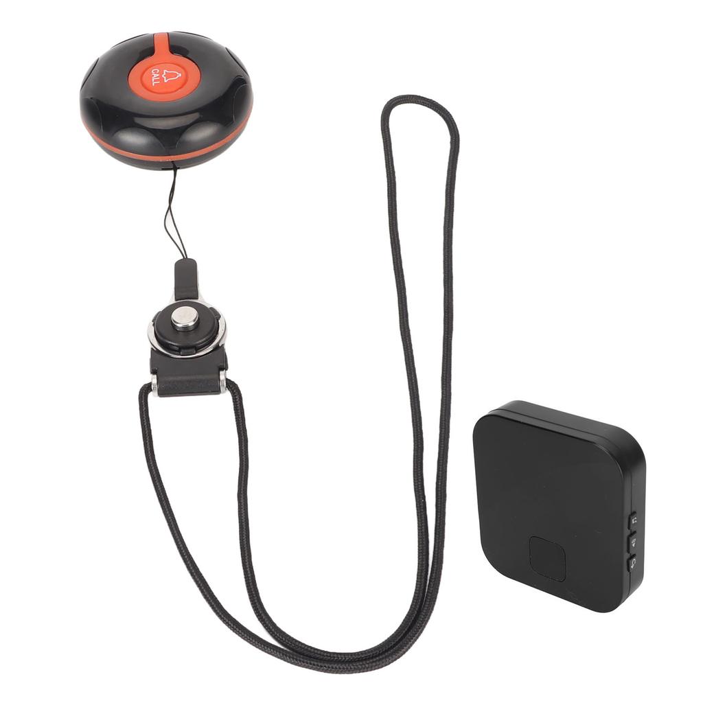Smart Call System 1 Transmitter 1 Receiver Wireless Caregiver Pager SOS Call Button with LED Light