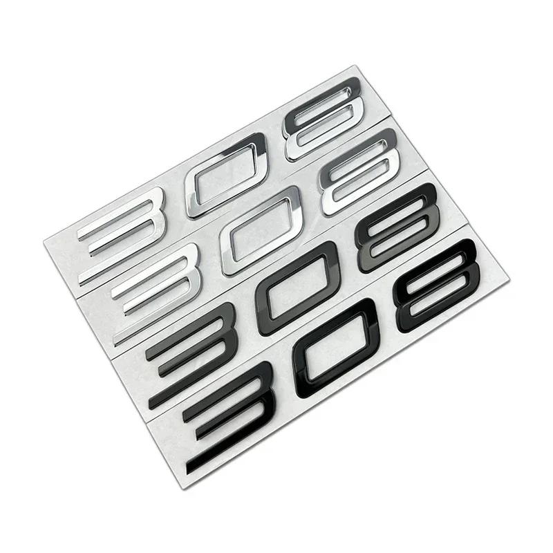 AAXI1 3D Car Rear Trunk Emblem Sticker for Peugeot 308 Auto Metal Letter Badge Decal Exterior Decoration