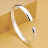 Korean Style Simple Silver Plated White Copper Bangle Bracelet