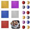 PABCK 500 Pcs 5 Colors Chocolate Wrappers Aluminium Foil Paper Wrapping Papers Square Sweets Lolly Paper Food Candy Tin Foil Wrapper for Candy