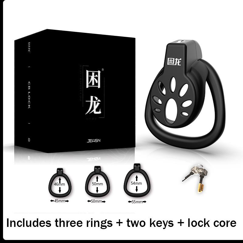 Flat Chastity Cage Restraint Male Penis Cage Adult Sexual Wellness, Chastity Device Comfortable and Breathable Sex Toy for Adult