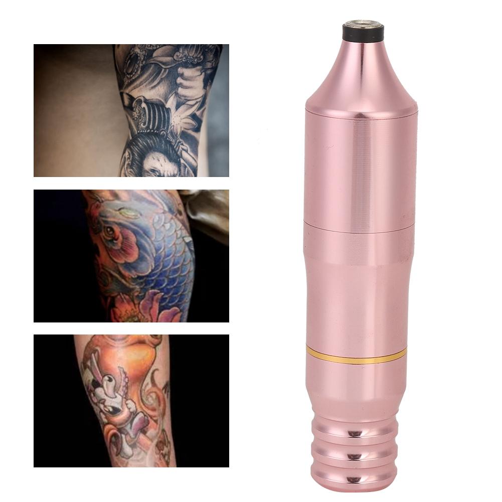 Professional Electric Tattoo Pen Shader Rotate Strong Motor Tattoo Machine (Pink Pointed Head)