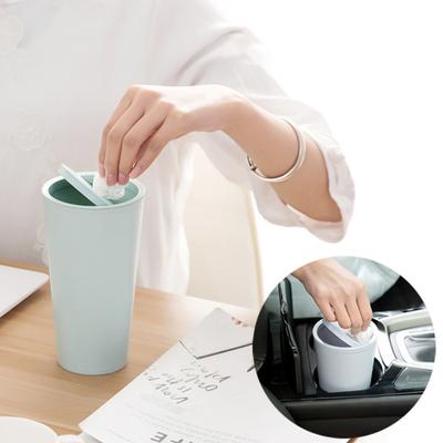 Auto-Mülleimer verhindert Geruchsverbreitung, drehbarer Deckel, tragbarer Mülleimer in Säulenform, Mülleimer für den Schreibtisch, Autozubehör