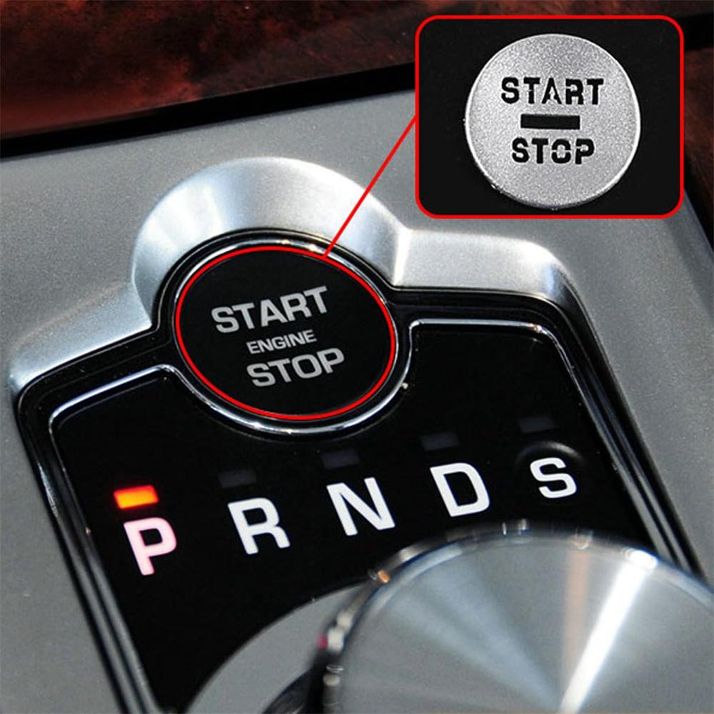 Aluminum Alloy Silver Start Stop Button Cover Kit For Jaguar Xf 2008-2015