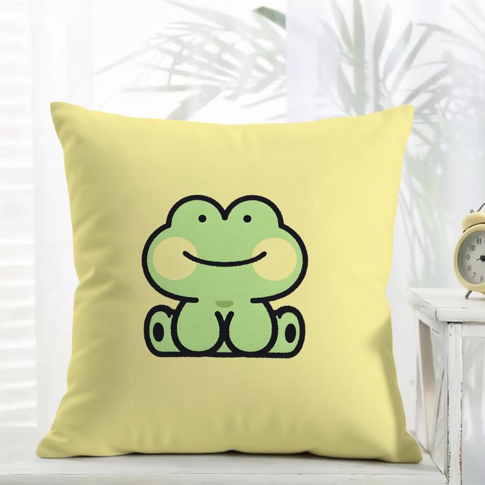 Cute IP Portrait Cushion Cover Comfort Daily Washable Linen Soft for Sofa Bed Home Room Decor